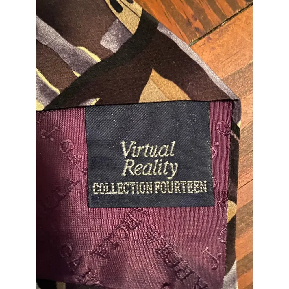 Jerry Garcia Virtual Reality Collection Fourteen Silk Tie Abstract Art‎ USA